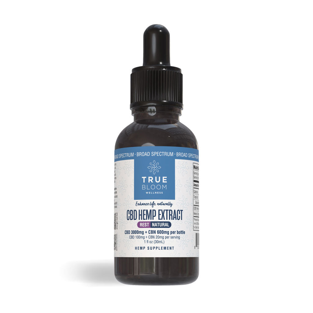 Broad Spectrum REST Hemp Extract - 3000mg CBD + CBN | True Bloom