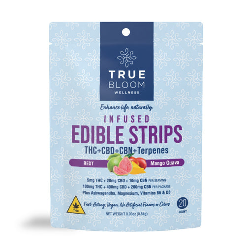 sublingual thc strips + cbd, cbn - delta 9 oral strips - rest