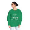  Green Sweatshirt with True Bloom Wellness Logo